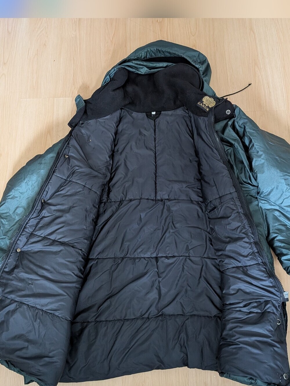 Kanuk Heritage Classic Jacket Womens Size 6/XL Metallic Green Hooded Coat - Picture 3 of 7